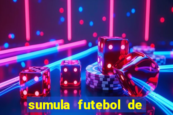 sumula futebol de campo word